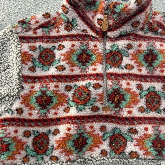 Simply Southern Sherpa Sweater Womens Small Aztec Turtle Sherpa Warm - Picture 2 of 8